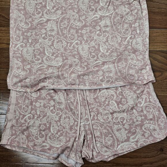 Lucky Brand 2pc XXL Pink Short Sleeve Knit Top Shorts Loungewear PJ Sleep‎ Set - Picture 5 of 13